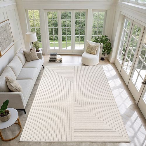 Tapis 140x200cm à Relief Nolan Crème