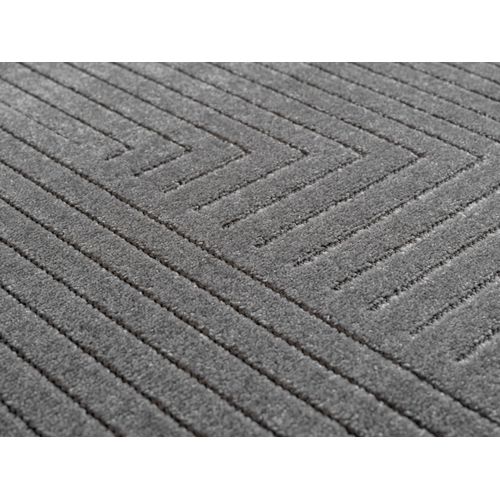 Tapis Poils Courts à Relief Nolan Gris 200x290cm