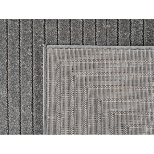 Tapis Poils Courts à Relief Nolan Gris 80x150cm