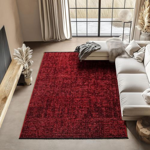 Tapis Moderne à Franges - Rouge 160x230cm