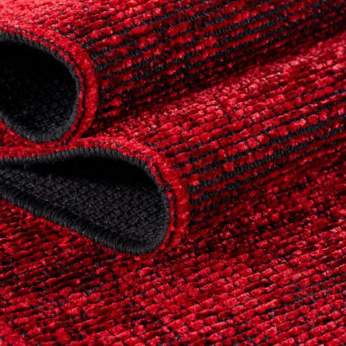 Tapis Moderne à Franges - Rouge 80x150cm