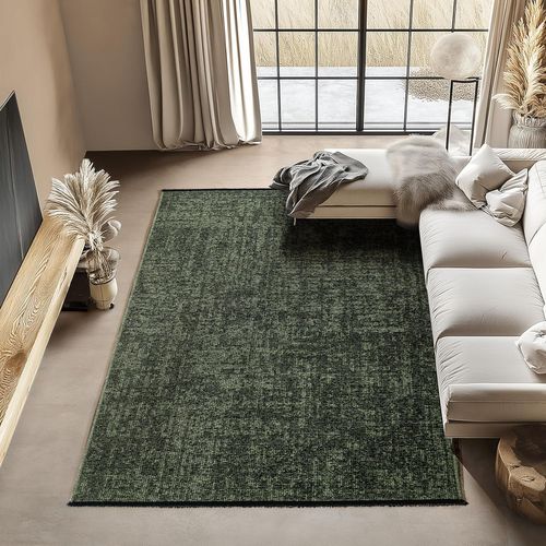 Tapis extérieur 80x200 tissé kilim vert extuni
