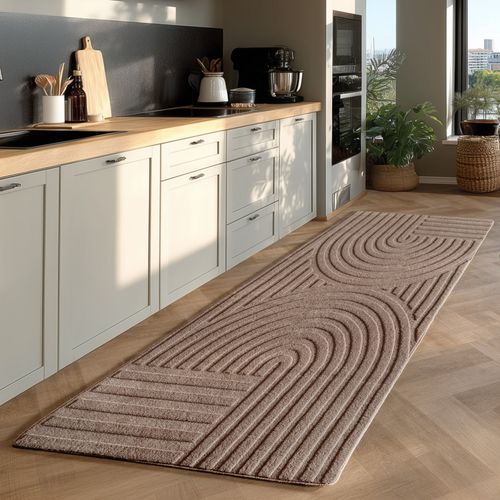 Tapis Bari Doux à Relief Beige 160x230cm