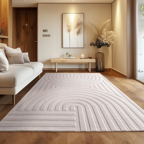 Tapis Bari Doux à Relief Crème 80x250cm