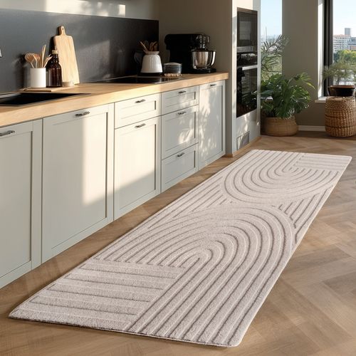 Tapis Bari Doux à Relief Crème 80x150cm