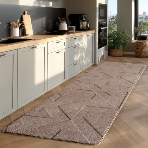 Tapis Asti Doux à Relief Beige 80x150cm
