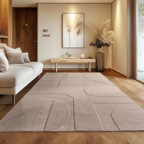 Tapis Côme Doux à Relief Beige 120x170cm