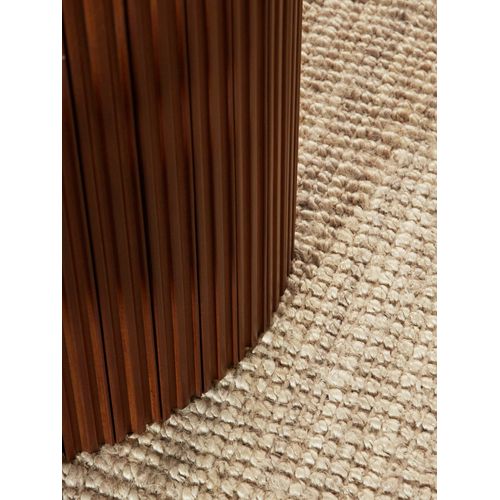Tapis Rond 200x200cm Jute Bouclé Jaipur Blanc Ivoire