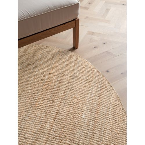 Tapis Rond 160x160cm Jute Bouclé Jaipur Beige