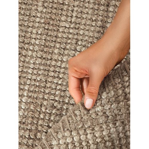 Tapis Rond 200x200cm Jute Bouclé Jaipur Mocca