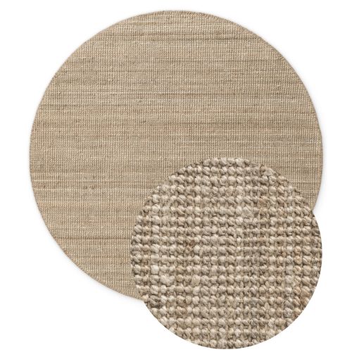Tapis Rond En Jute Bouclé Jaipur Mocca 160cm