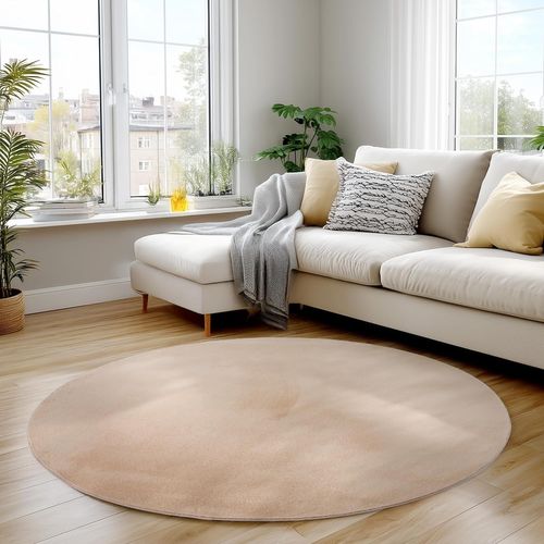 Tapis Doux 200x200cm Lavable Beige