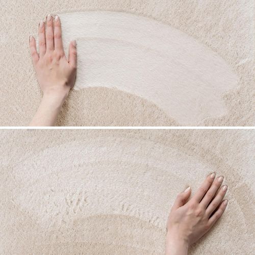 Tapis Doux 200x200cm Lavable Crème