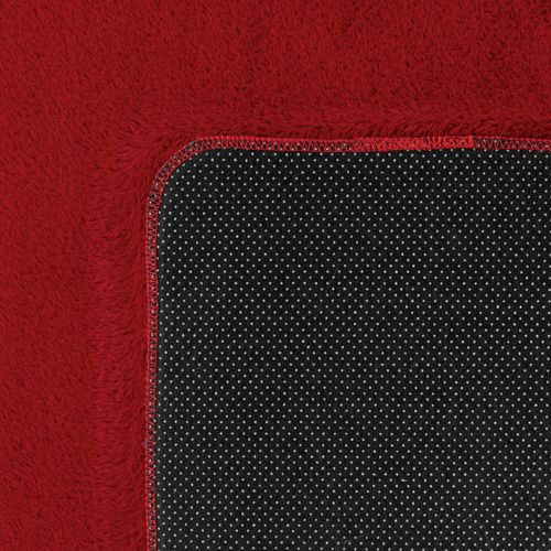 Tapis Doux 160x160cm Lavable Rouge