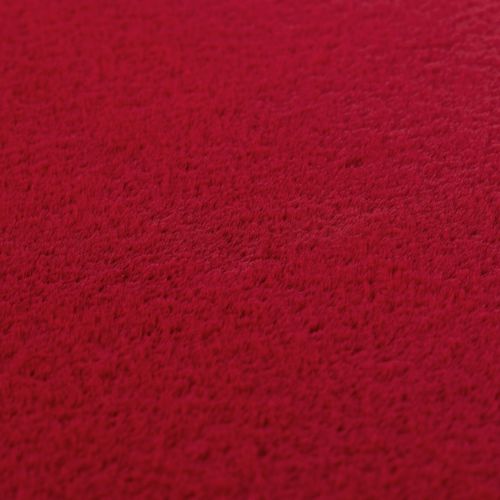 Tapis Doux 120x120cm Lavable Rouge