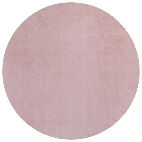 Tapis Doux 120x120cm Lavable Rose