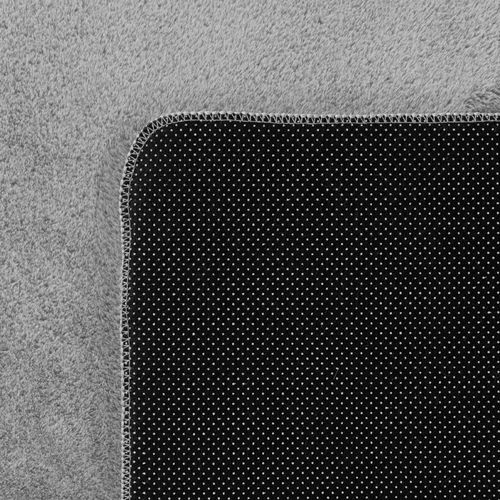 Tapis Doux 80x80cm Lavable Argent