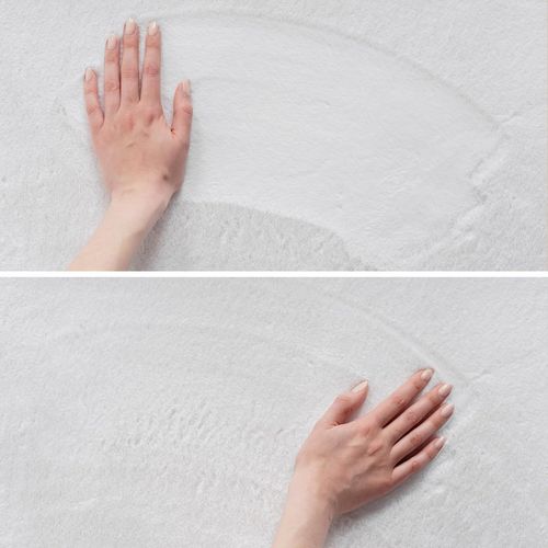 Tapis 240x340cm Poils Doux Lavable Blanc