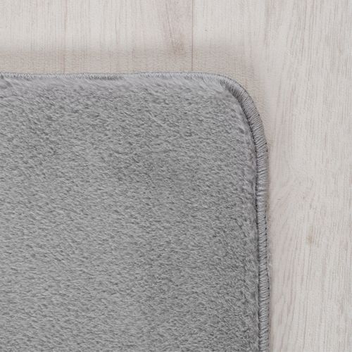 Tapis 240x340cm Poils Doux Lavable Argent