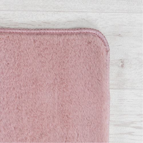 Tapis 140x200cm Poils Doux Lavable Rose