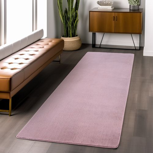 Tapis 120x160cm Poils Doux Lavable Rose