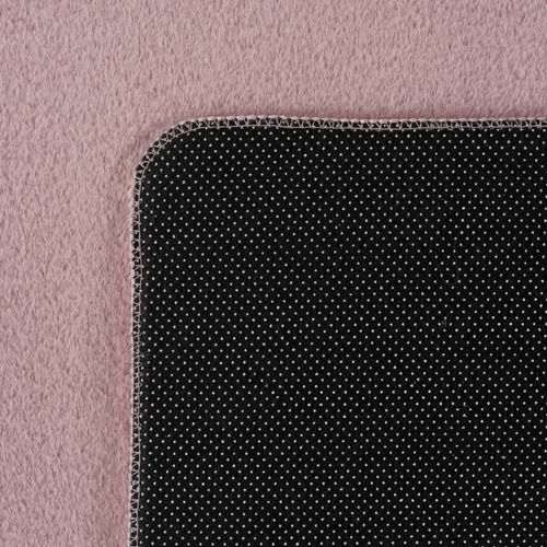 Tapis 80x150cm Poils Doux Lavable Rose