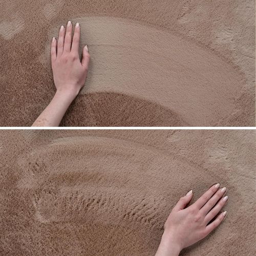 Tapis 240x340cm Poils Doux Lavable Mocca