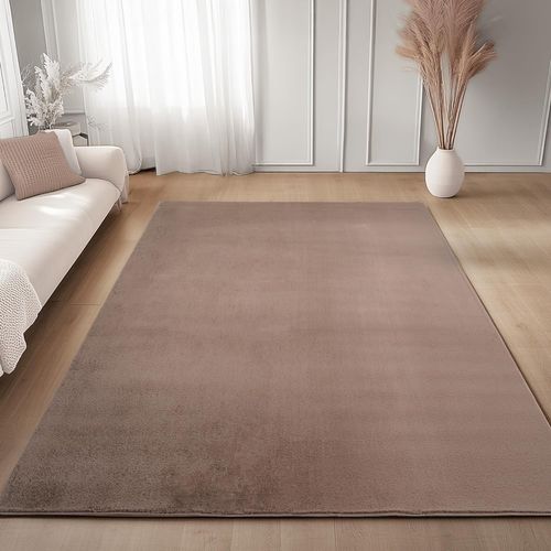 Tapis 240x340cm Poils Doux Lavable Mocca