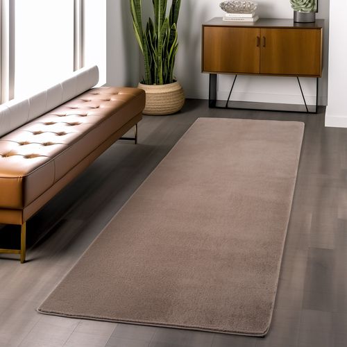 Tapis 140x200cm Poils Doux Lavable Mocca