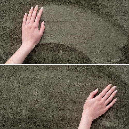 Tapis 140x200cm Poils Doux Lavable Vert