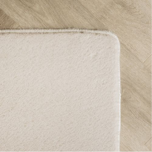 Tapis 240x340cm Poils Doux Lavable Crème