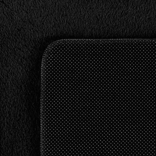 Tapis 200x280cm Poils Doux Lavable Noir