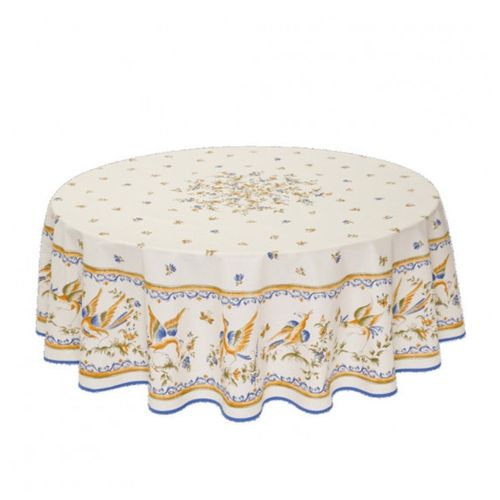 Nappes Polyester Moustier Bleu Promo Linge