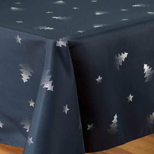 Nappes De Fêtes Polyester Sapin Argent Promo Linge