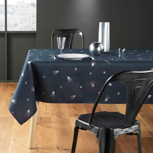 Nappes De Fêtes Polyester Sapin Argent Promo Linge