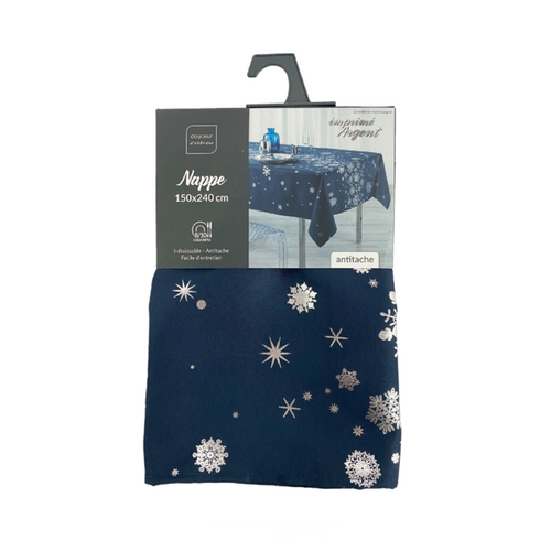 Promo Linge Nappe De Noël Rectangle Anti-tâches - Constellation