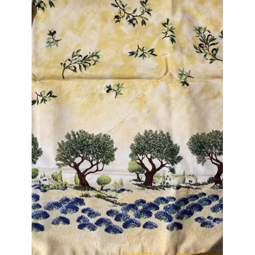 Nappe Provençale Ronde Anti-tâche Arbre Olivier 100% Polyester