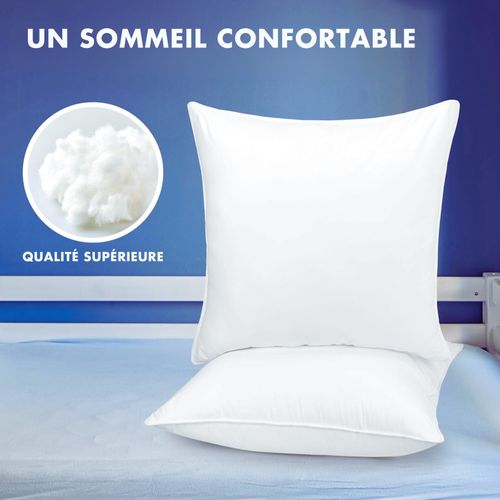 Lot De 2 Oreillers Polyester Promo Linge