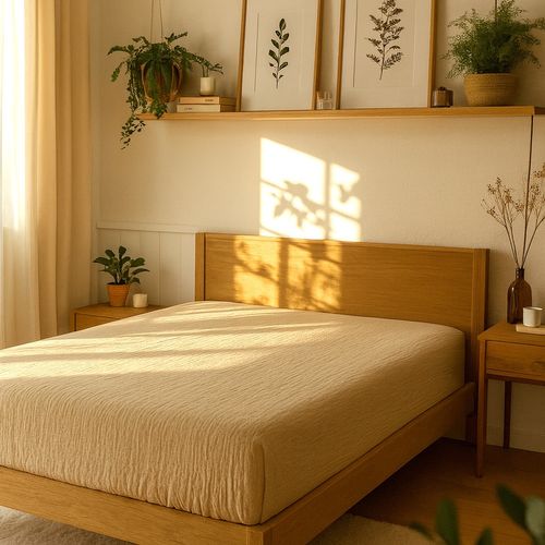 Draps Housse Gaze De Coton Alia Promo Linge