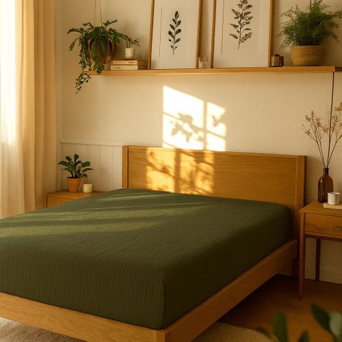 Draps Housse Gaze De Coton Alia Promo Linge