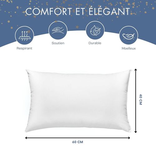 Oreiller Enfant 40x60 Cm - Confort Doux Et Respirant