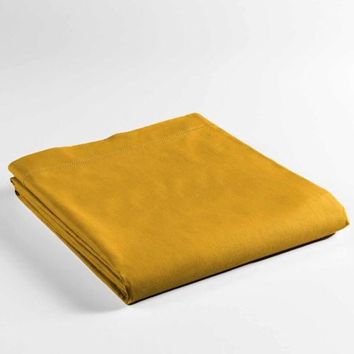 Drap Plat Lina - 100% Coton -Jaune- Certifié
