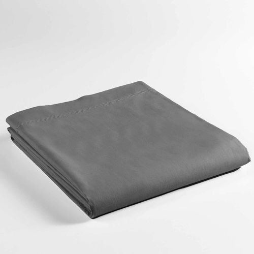 Drap Plat Lina - 100% Coton - Gris- Certifié