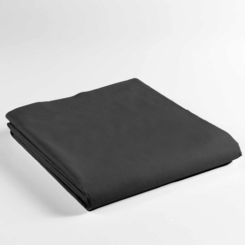 Drap Plat Lina - 100% Coton - Noir- Certifié