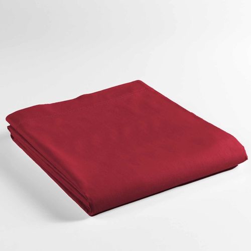 Drap Plat Lina - 100% Coton - Rouge- Certifié
