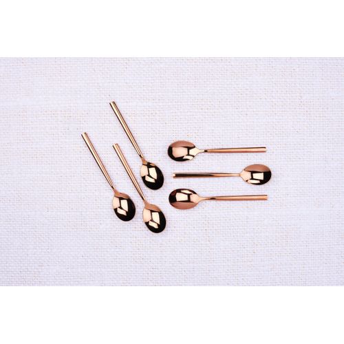 Lot De 6 Petites Cuillères En Inox Cuivre D