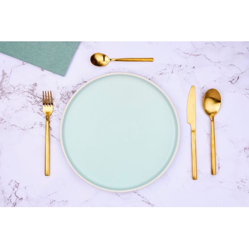 Lot De 6 Petites Cuillères En Inox Or D