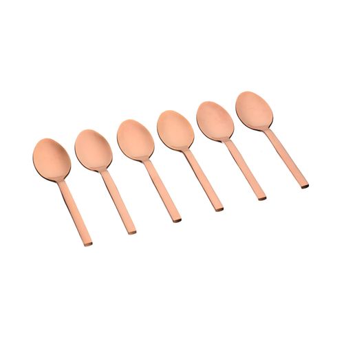 Lot De 6 Petites Cuillères En Inox Cuivre D