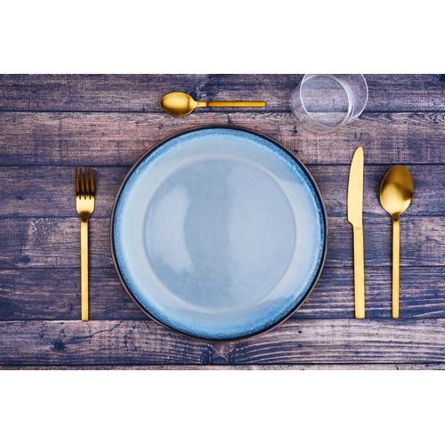 Lot De 6 Petites Cuillères En Inox Or D