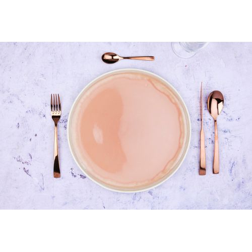 Lot De 6 Petites Cuillères En Inox Cuivre D